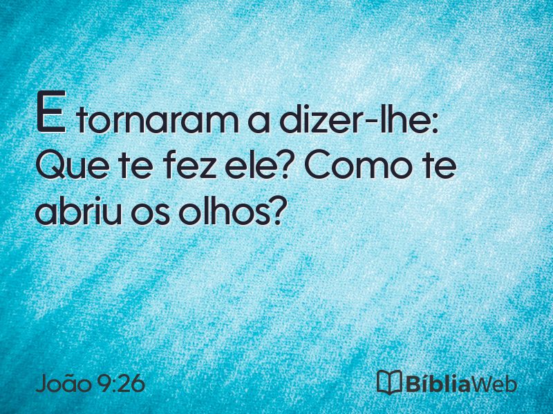 João 9:26 em imagem para compartilhar