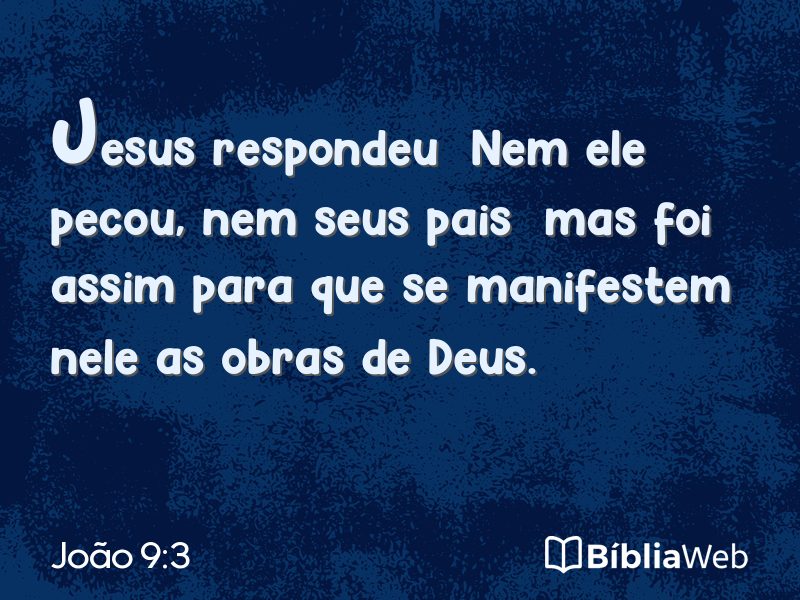 João 9:3 em imagem para compartilhar