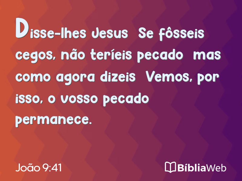 João 9:41 em imagem para compartilhar