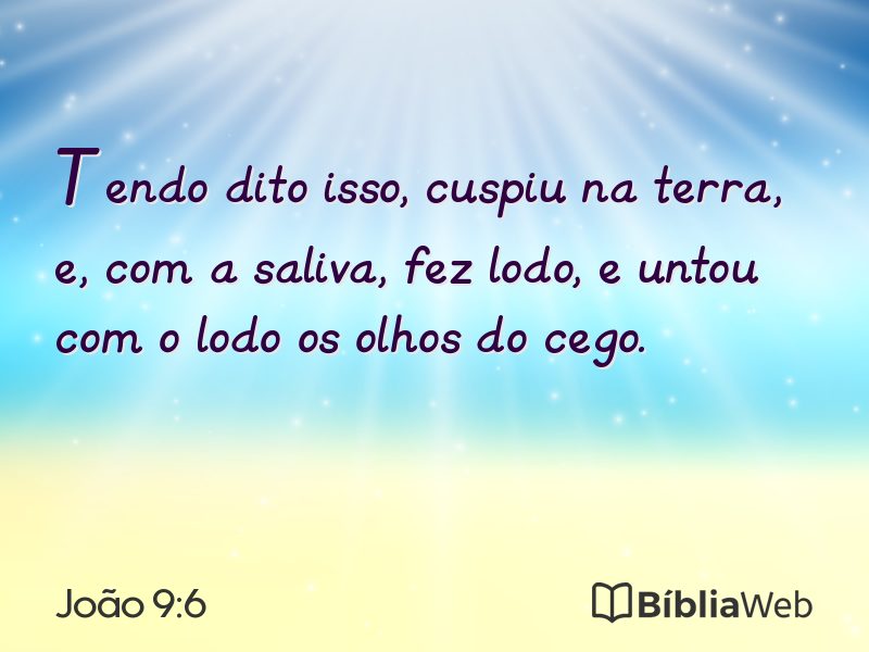 João 9:6 em imagem para compartilhar