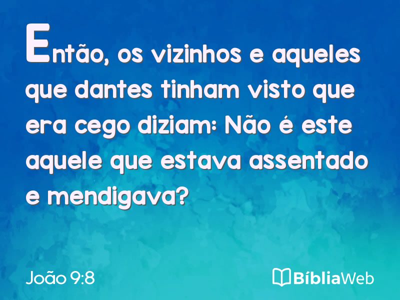 João 9:8 em imagem para compartilhar