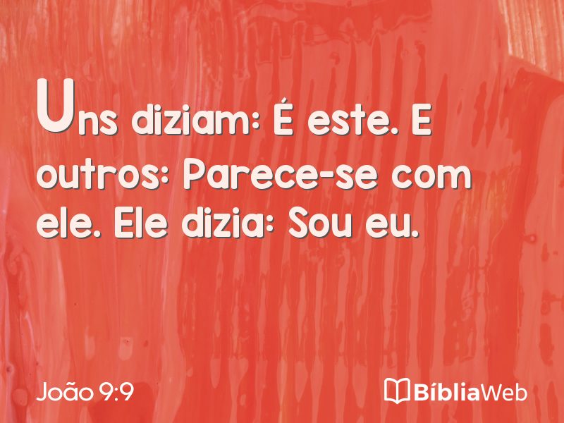 João 9:9 em imagem para compartilhar
