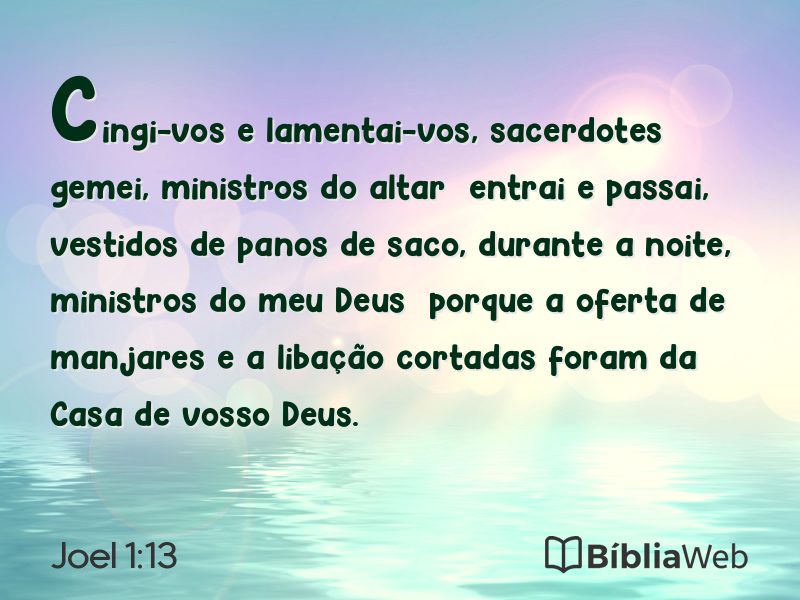 Joel 1:13 em imagem para compartilhar