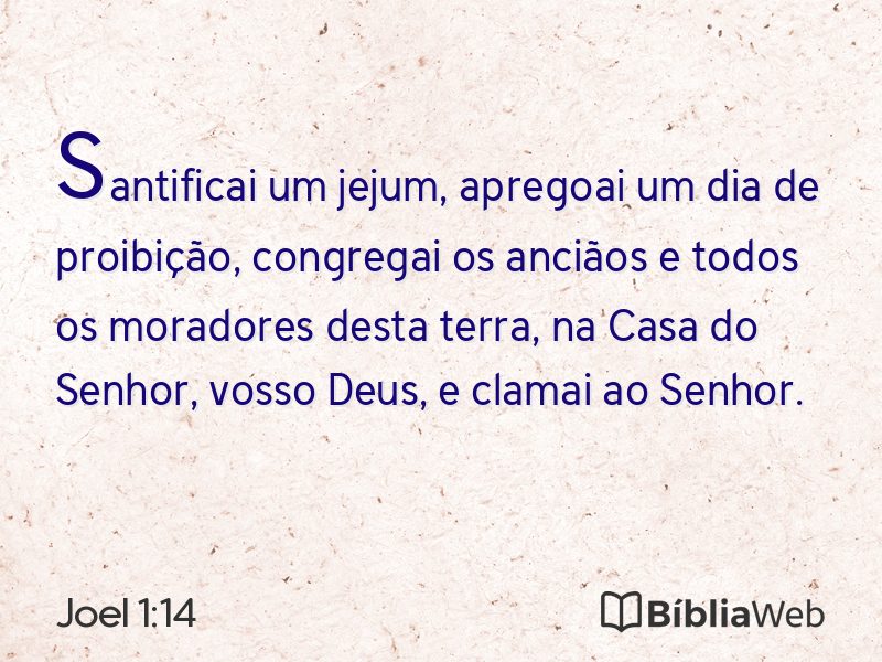 Joel 1:14 em imagem para compartilhar