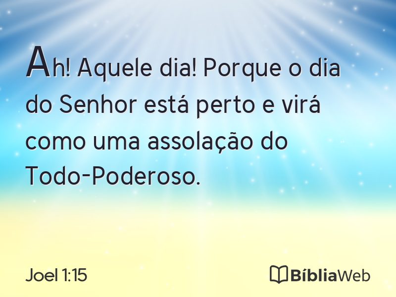 Joel 1:15 em imagem para compartilhar