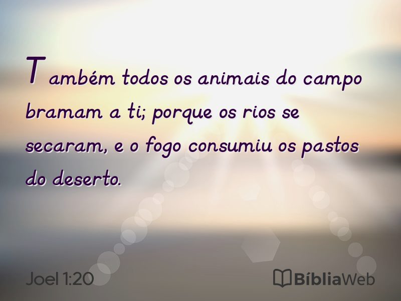 Joel 1:20 em imagem para compartilhar