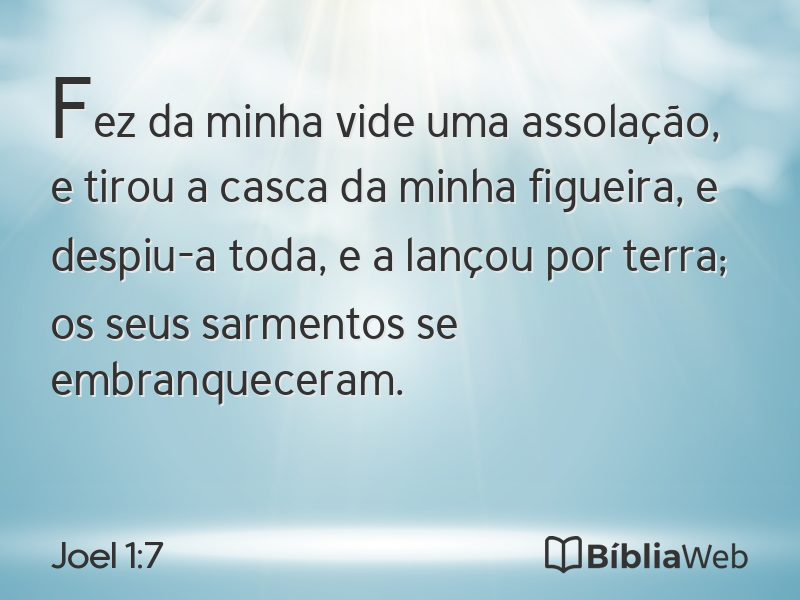 Joel 1:7 em imagem para compartilhar