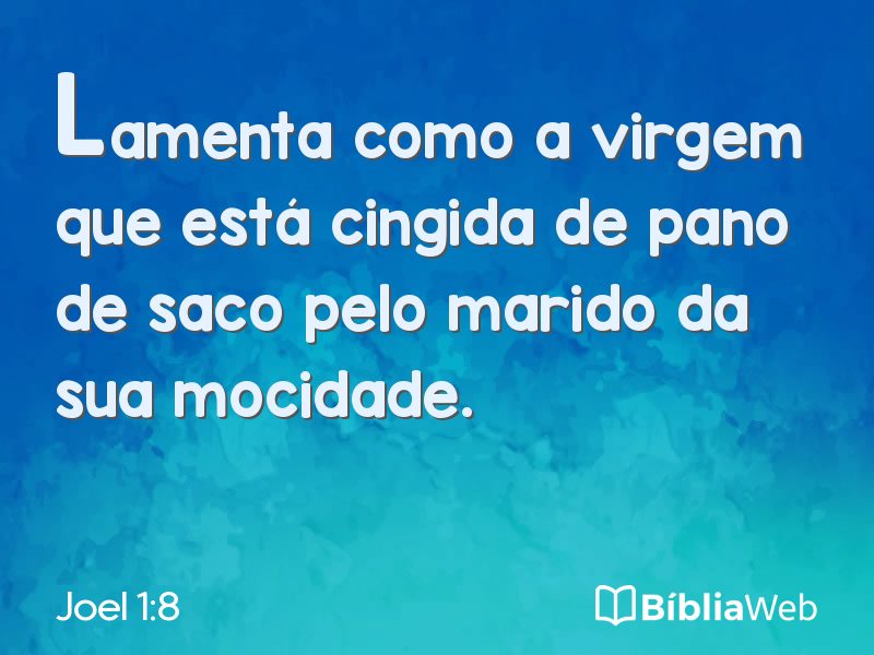 Joel 1:8 em imagem para compartilhar