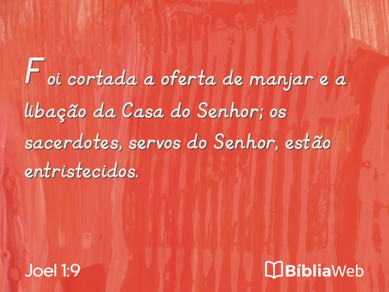 Joel 1:9 em imagem para compartilhar