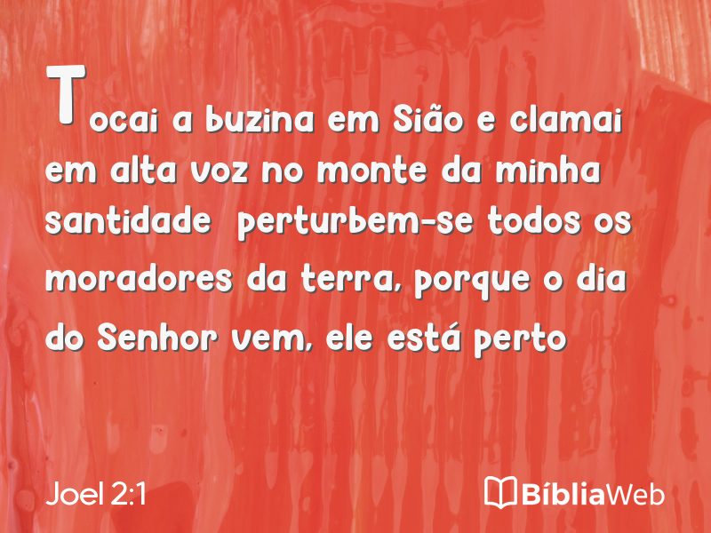 Joel 2:1 em imagem para compartilhar