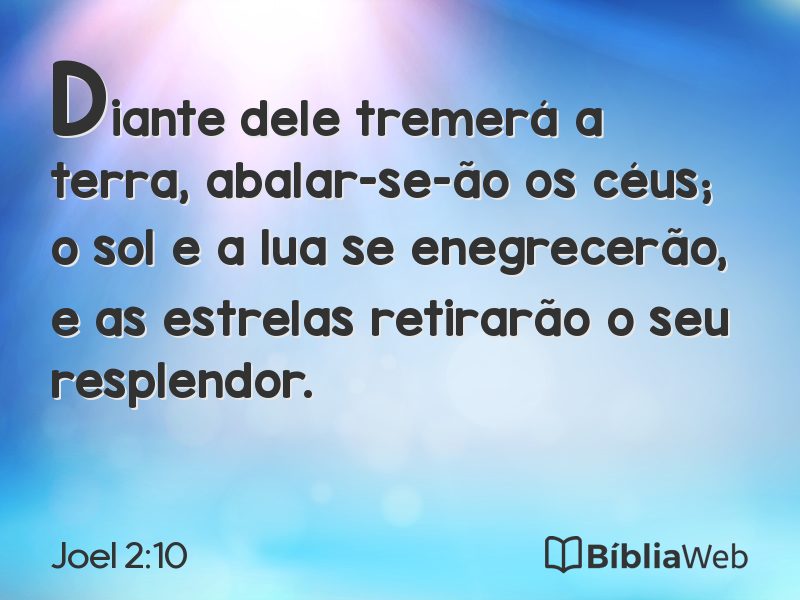 Joel 2:10 em imagem para compartilhar