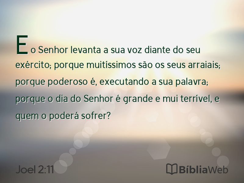Joel 2:11 em imagem para compartilhar