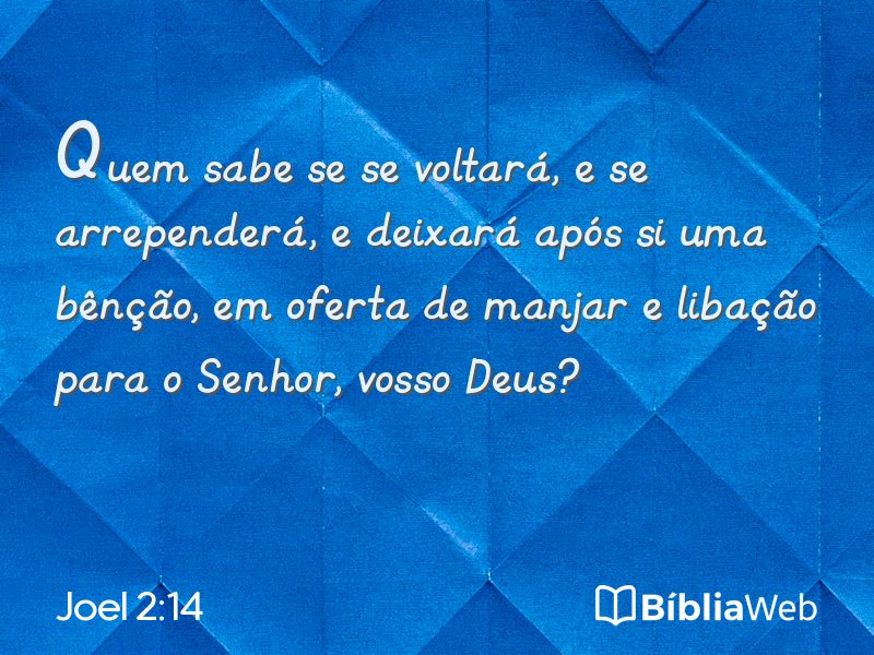 Joel 2:14 em imagem para compartilhar