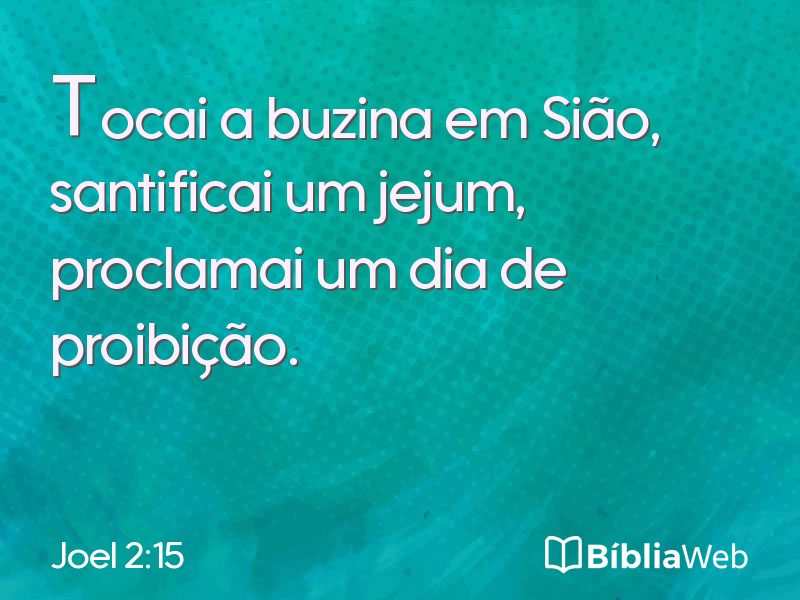 Joel 2:15 em imagem para compartilhar