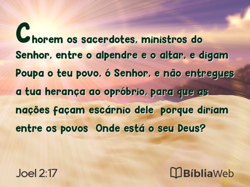 Joel 2:17 em imagem para compartilhar
