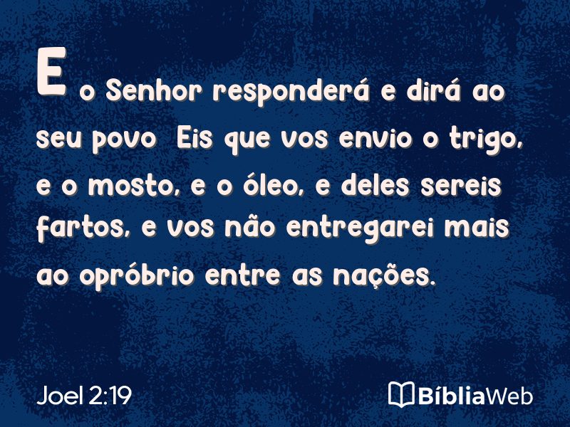 Joel 2:19 em imagem para compartilhar