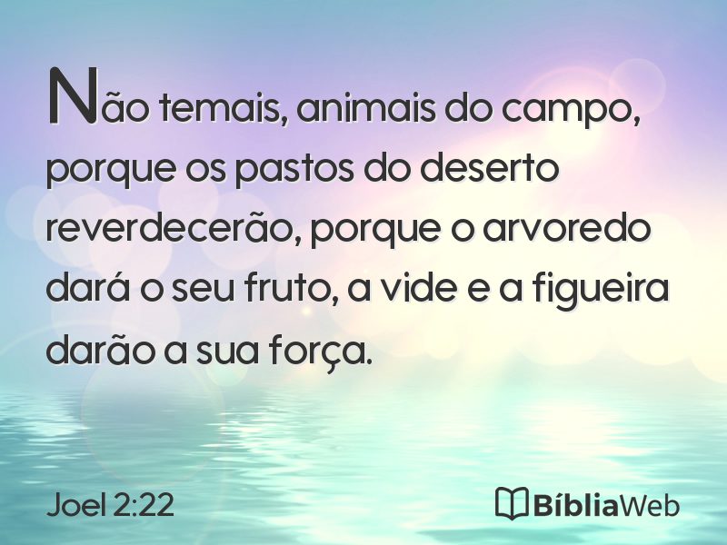 Joel 2:22 em imagem para compartilhar