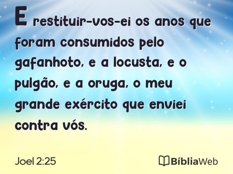 Joel 2:25 em imagem para compartilhar