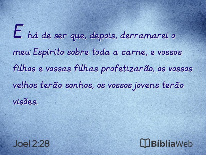 Joel 2:28 em imagem para compartilhar