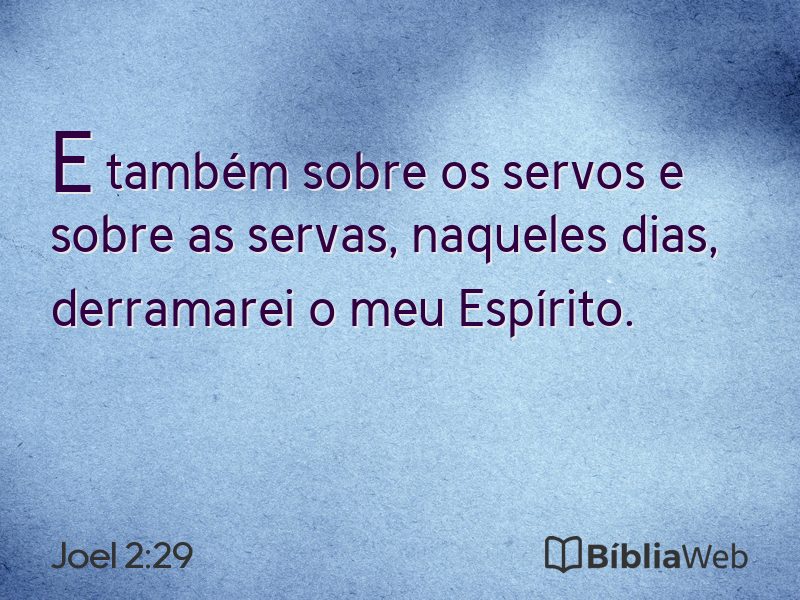 Joel 2:29 em imagem para compartilhar