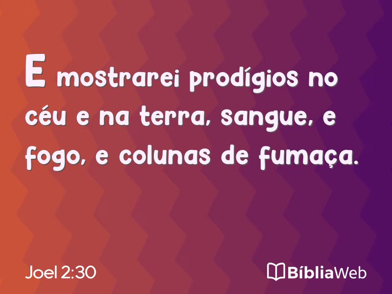 Joel 2:30 em imagem para compartilhar