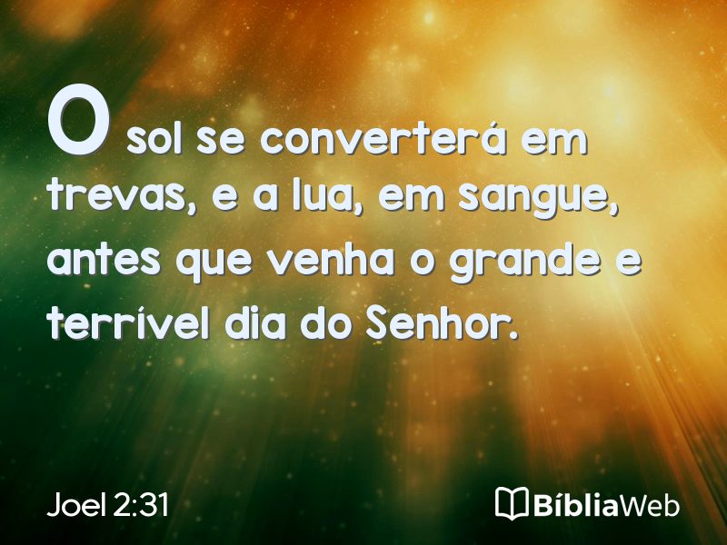 Joel 2:31 em imagem para compartilhar