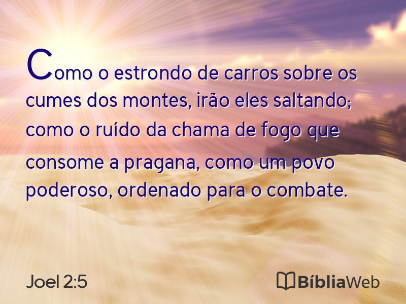 Joel 2:5 em imagem para compartilhar