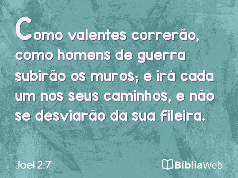 Joel 2:7 em imagem para compartilhar