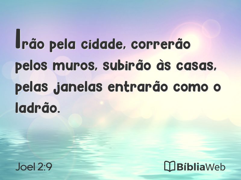 Joel 2:9 em imagem para compartilhar