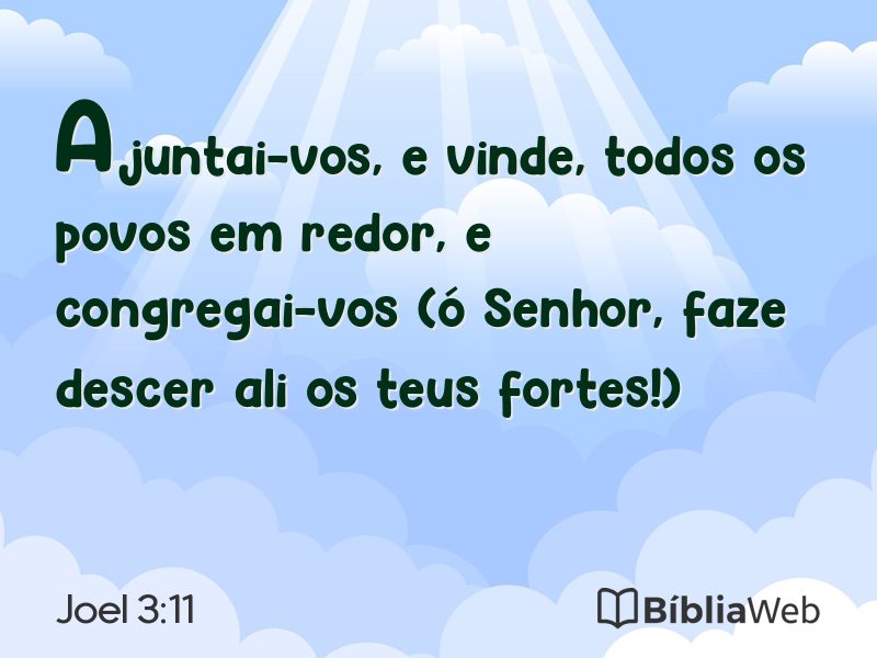 Joel 3:11 em imagem para compartilhar