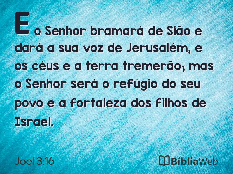 Joel 3:16 em imagem para compartilhar