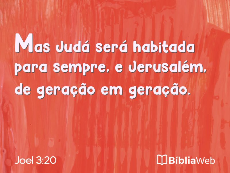 Joel 3:20 em imagem para compartilhar