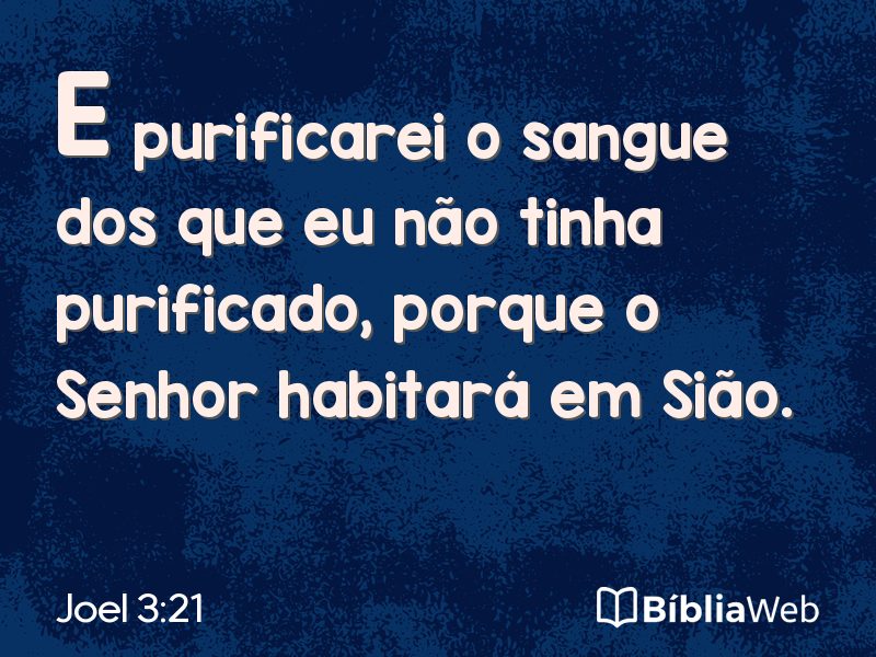 Joel 3:21 em imagem para compartilhar
