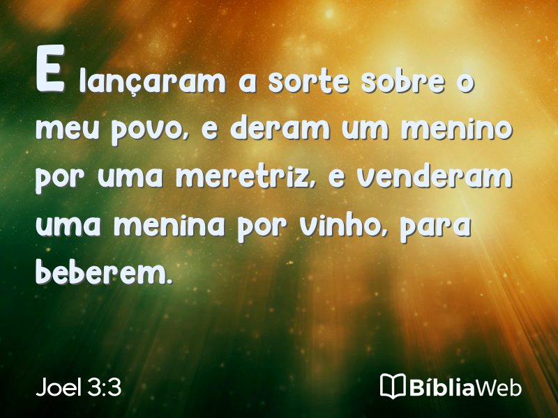 Joel 3:3 em imagem para compartilhar