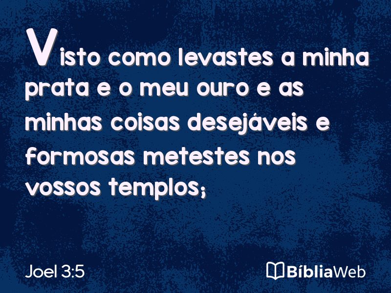 Joel 3:5 em imagem para compartilhar
