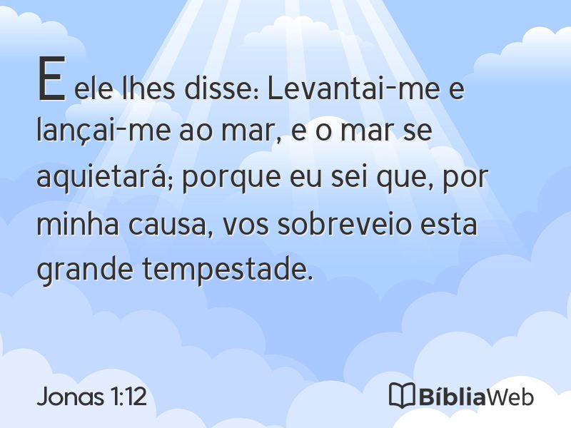 Jonas 1:12 em imagem para compartilhar