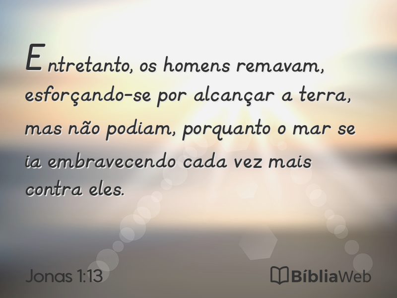 Jonas 1:13 em imagem para compartilhar