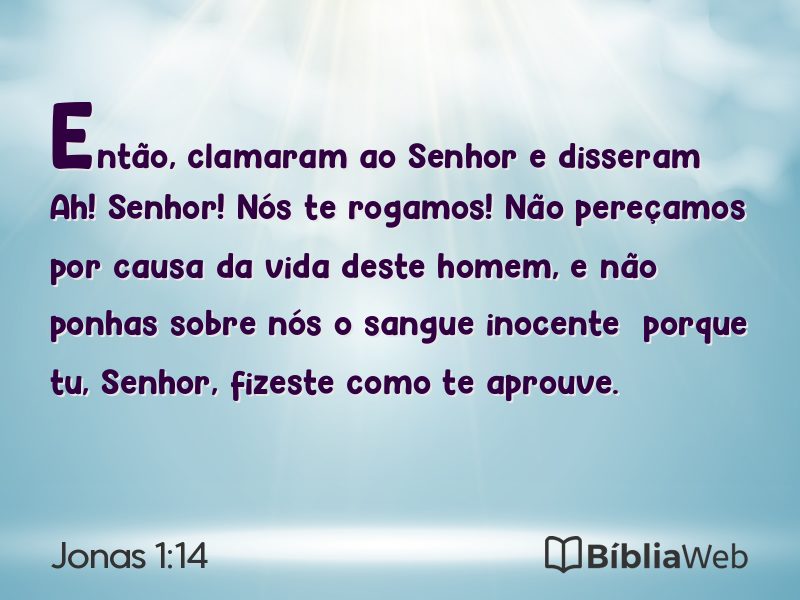 Jonas 1:14 em imagem para compartilhar