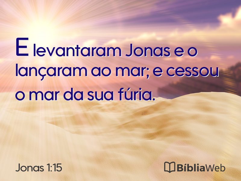 Jonas 1:15 em imagem para compartilhar