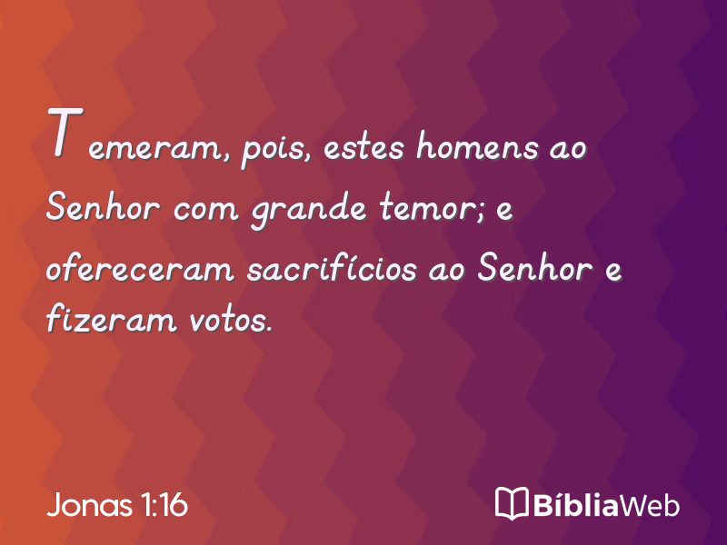 Jonas 1:16 em imagem para compartilhar