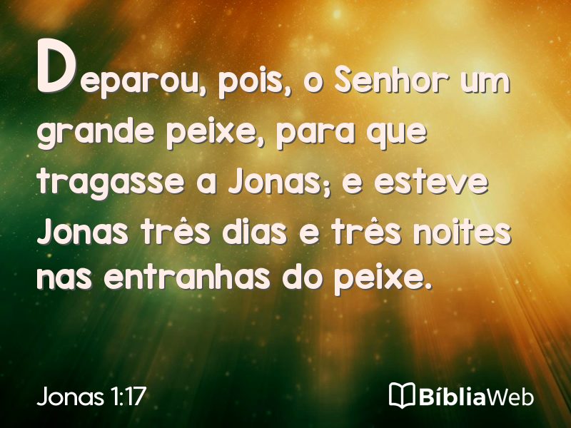 Jonas 1:17 em imagem para compartilhar