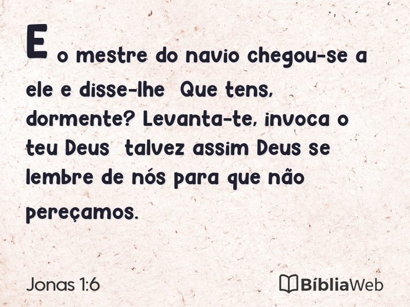 Jonas 1:6 em imagem para compartilhar