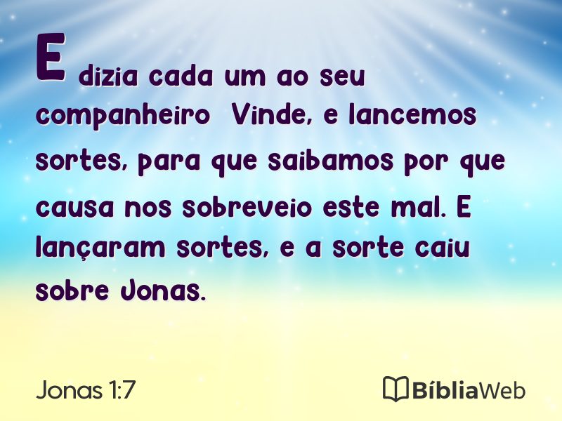 Jonas 1:7 em imagem para compartilhar