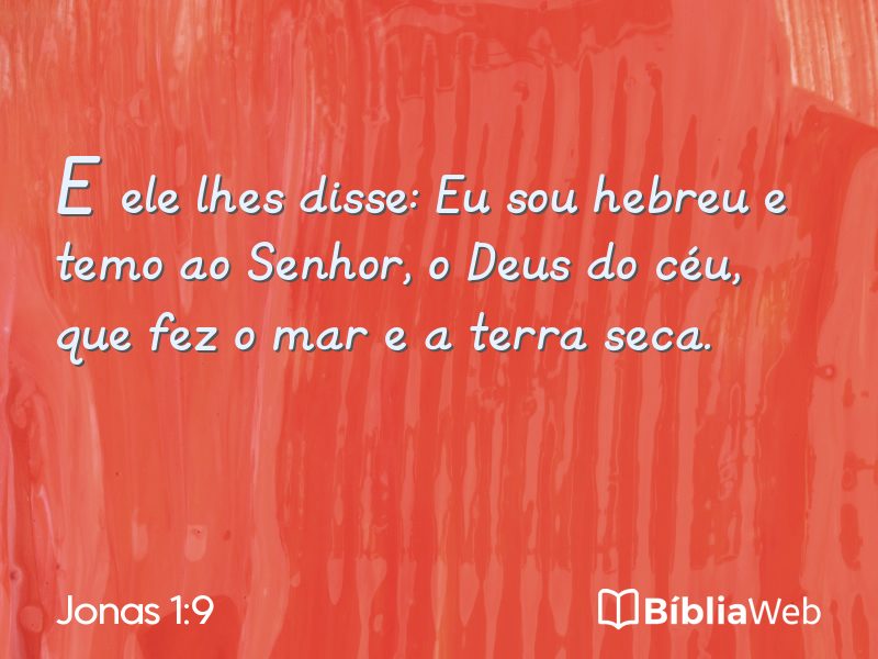 Jonas 1:9 em imagem para compartilhar