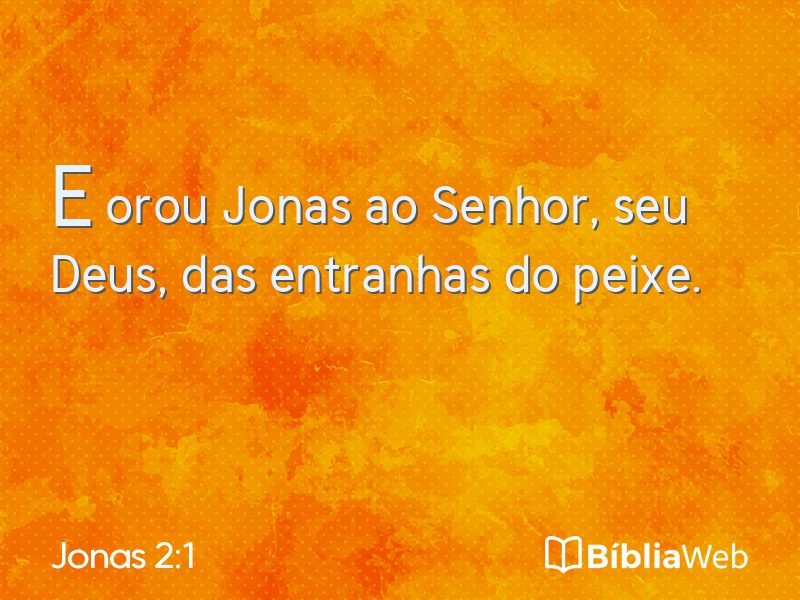 Jonas 2:1 em imagem para compartilhar