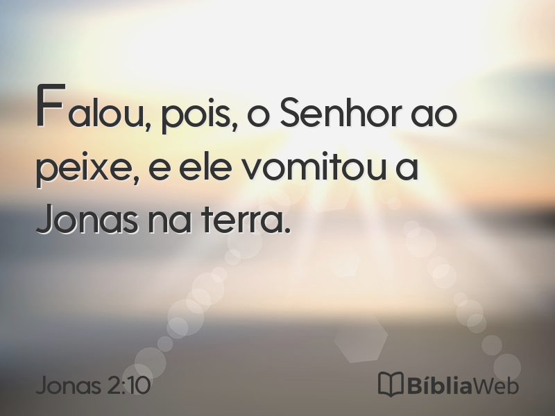Jonas 2:10 em imagem para compartilhar