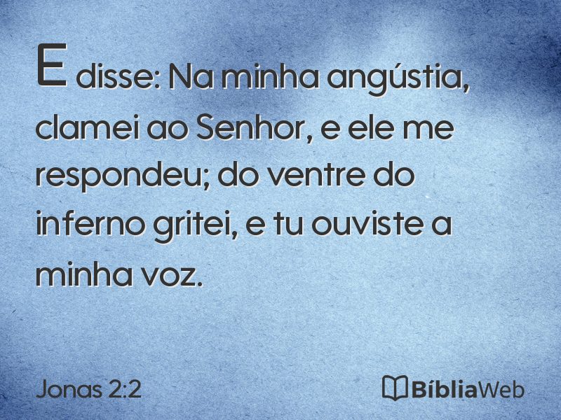 Jonas 2:2 em imagem para compartilhar
