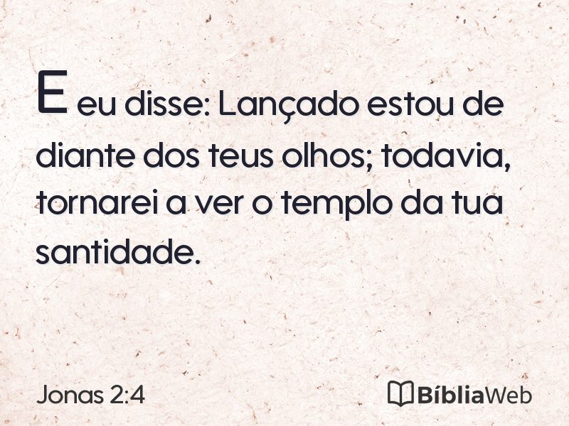 Jonas 2:4 em imagem para compartilhar