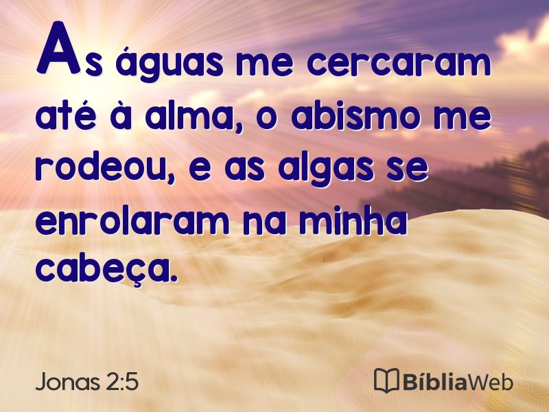 Jonas 2:5 em imagem para compartilhar