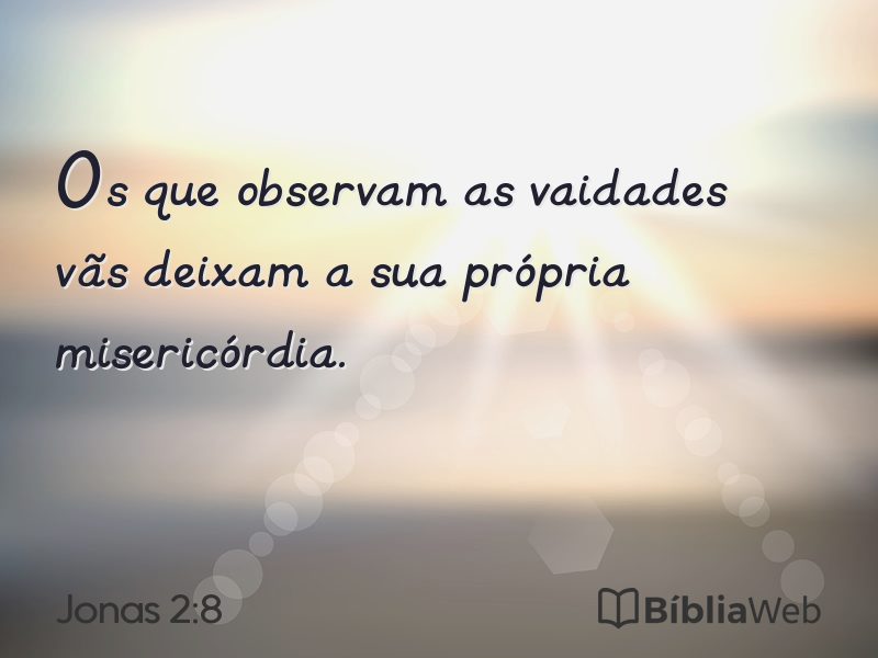 Jonas 2:8 em imagem para compartilhar